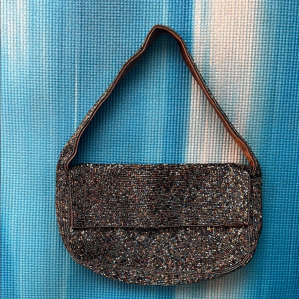 Jewel Tone Beaded Shoulder Bag